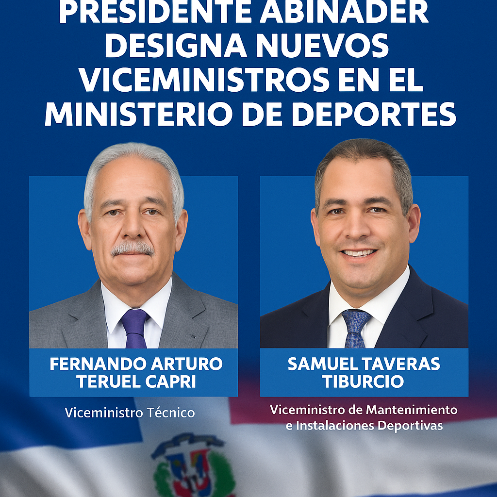 Presidente Abinader designa nuevos viceministros en el Ministerio de Deportes
